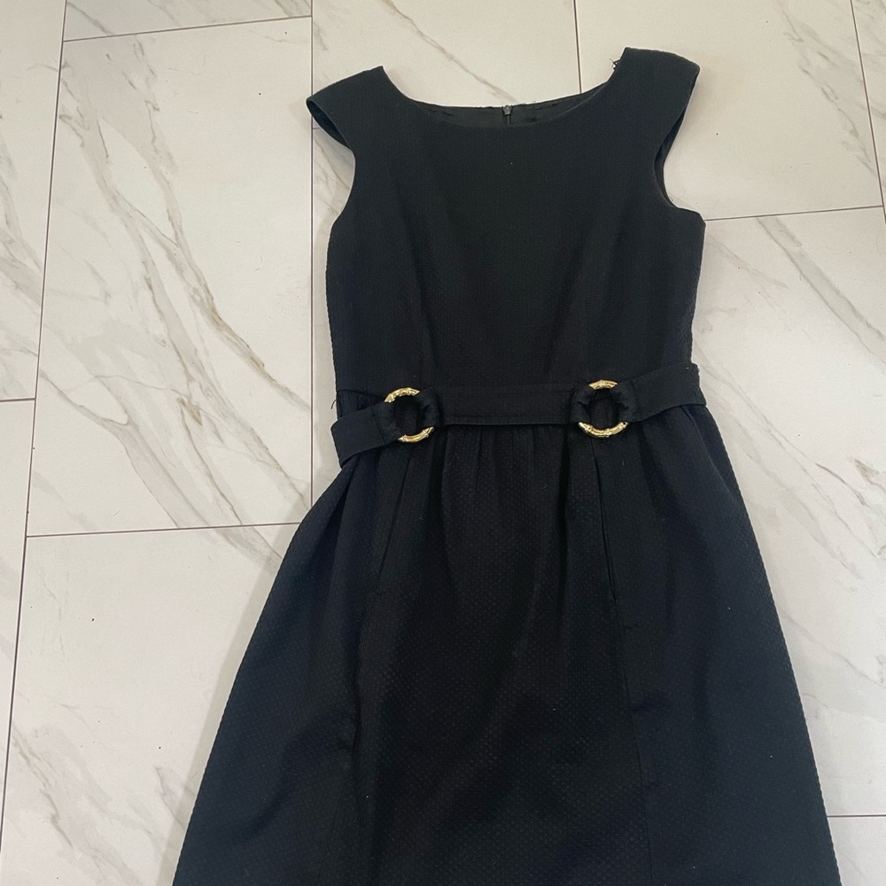 David Meister size 6 dress black shift